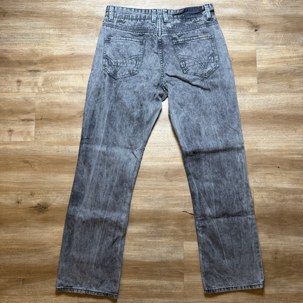 Diesel Jeans Men 32x32 Gray Straight Leg Acid Wash Denim Grunge Punk Vintage Y2K - Picture 3 of 10